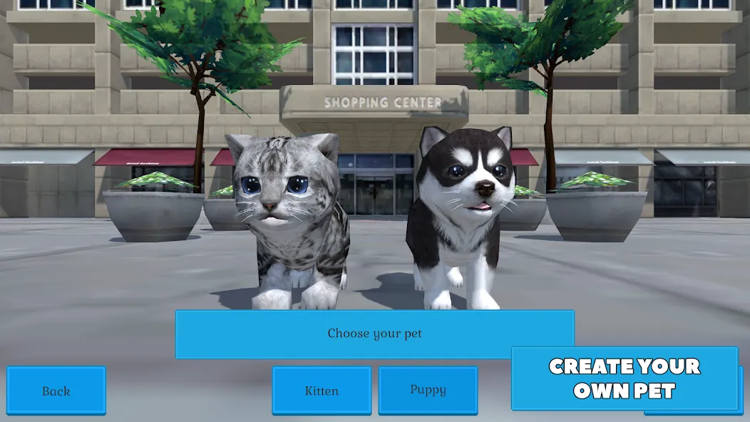 Cute Pocket Cat And Puppy 3D — скриншот 1
