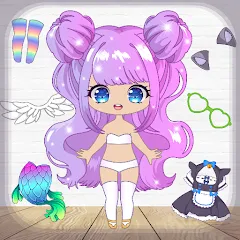 Взлом Chibi Dress Up Games for Girls — Все наряды открыты и без рекламы
