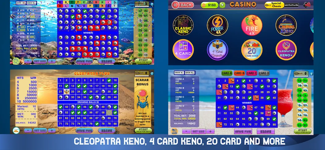 Cleopatra Keno - Keno Games — скриншот 3 Cleopatra Keno - Keno Games — скриншот 3