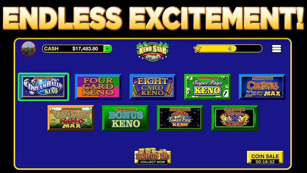 Keno Star - Multi Card Games — скриншот 5