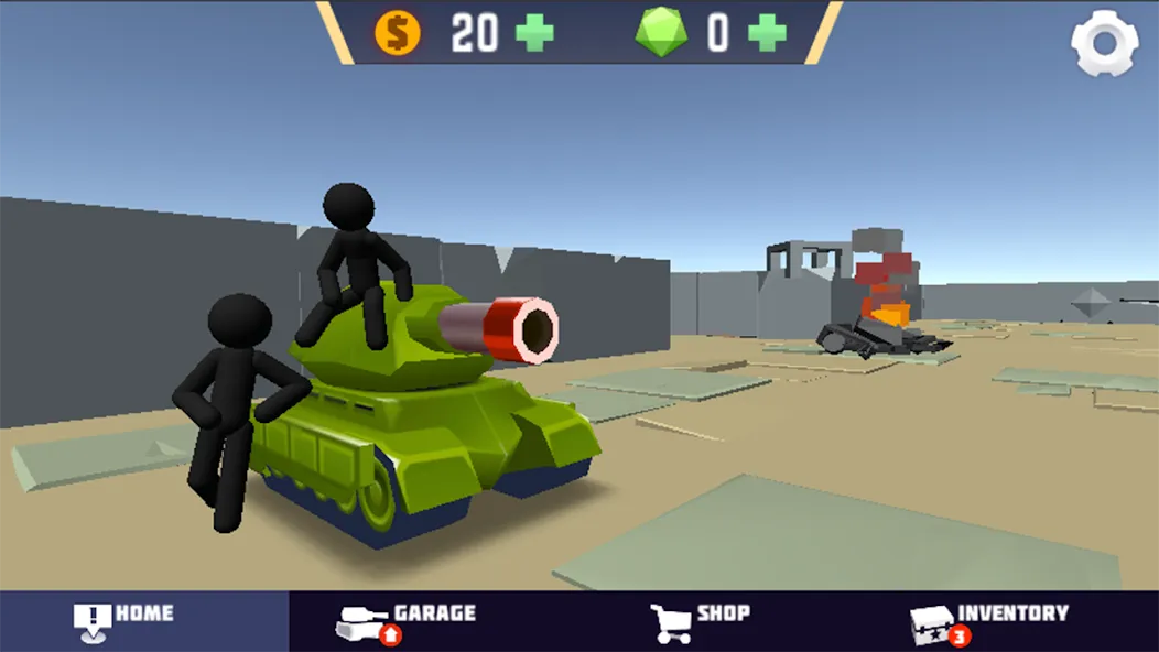 Stickman Tank Battle — скриншот 1