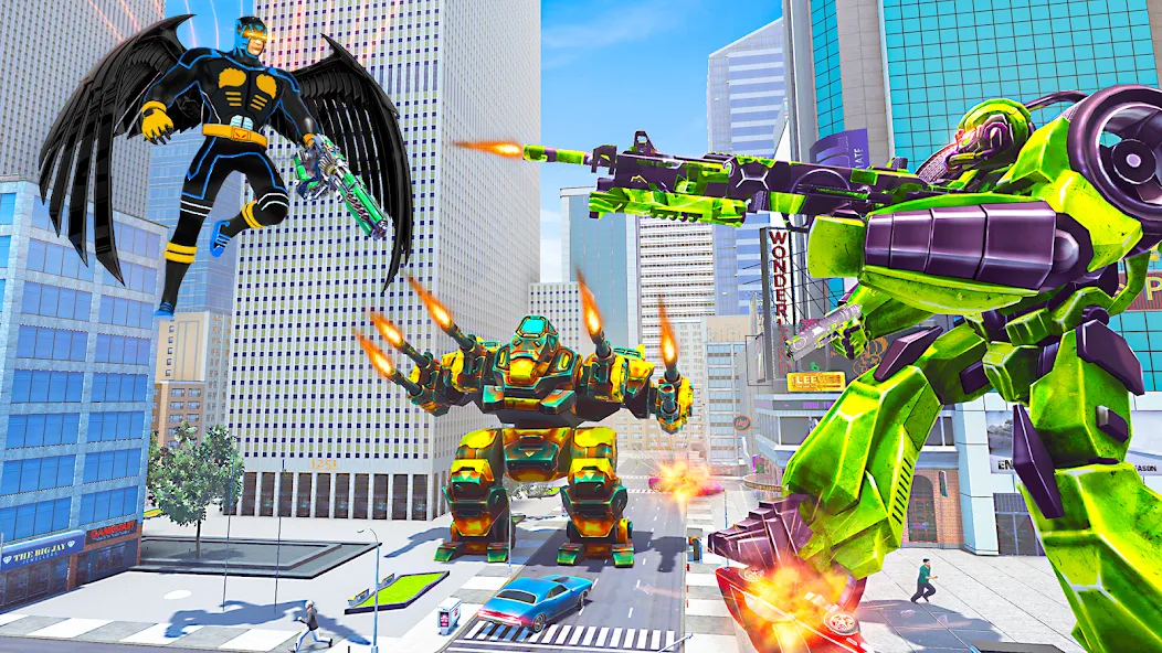 Flying Bat Robot Car Transform — скриншот 5