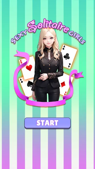 Sexy solitaire girls: ani card — скриншот 1