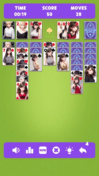 Sexy solitaire girls: ani card — скриншот 5