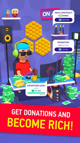 Idle Streamer - Tuber game — скриншот 2