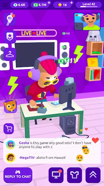 Idle Streamer - Tuber game — скриншот 5