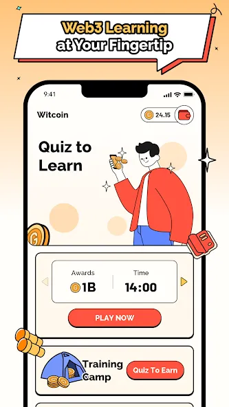 Witcoin: Web3 Play to Learn — скриншот 1 Witcoin: Web3 Play to Learn — скриншот 1