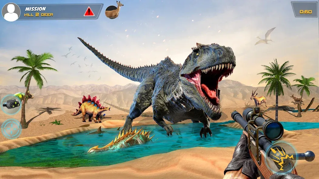 Dino Hunting Sniper Shooter 3D — скриншот 1 Dino Hunting Sniper Shooter 3D — скриншот 1