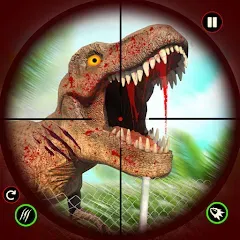 Взломанная Dino Hunting Sniper Shooter 3D на Андроид — Много денег