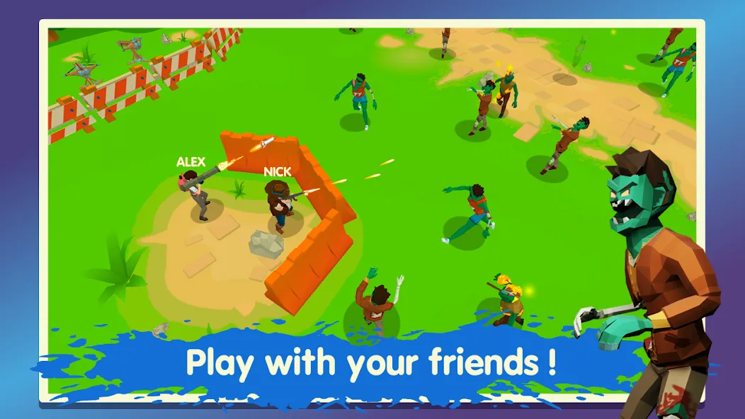 Two Guys & Zombies 3D: Online — скриншот 1
