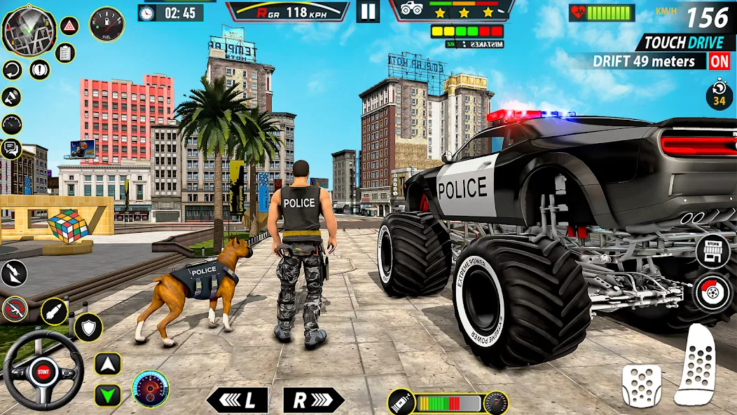 Police Monster Truck Car Games — скриншот 1