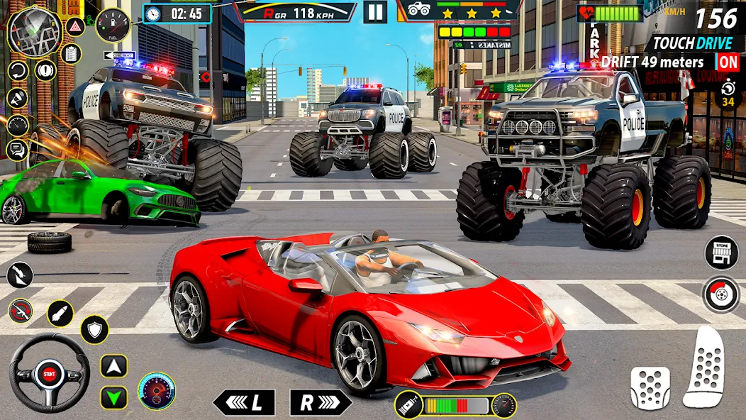 Police Monster Truck Car Games — скриншот 3