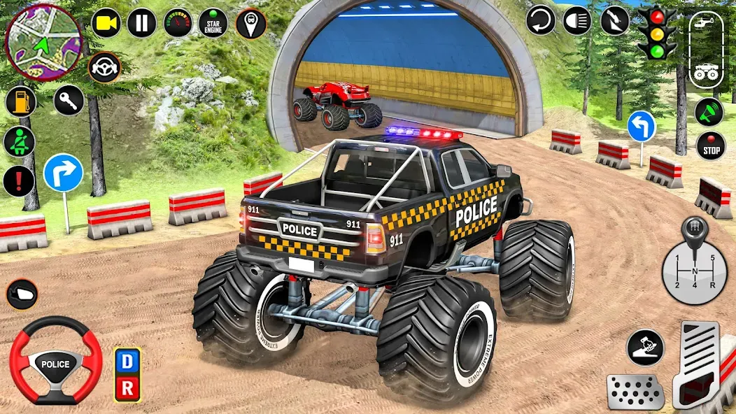 Police Monster Truck Car Games — скриншот 4
