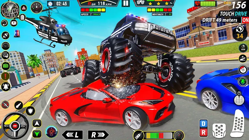 Police Monster Truck Car Games — скриншот 5