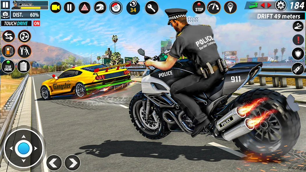 Police Moto Bike Chase Crime — скриншот 5