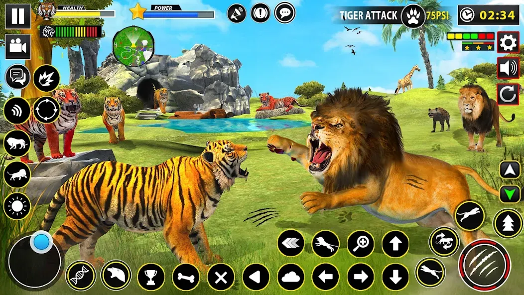Tiger Simulator Lion games 3D — скриншот 5