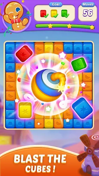 Candy Blast Fever:Cubes Crush — скриншот 3