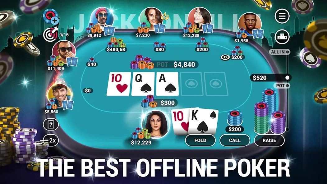 Poker World, Offline TX Holdem — скриншот 1 Poker World, Offline TX Holdem — скриншот 1