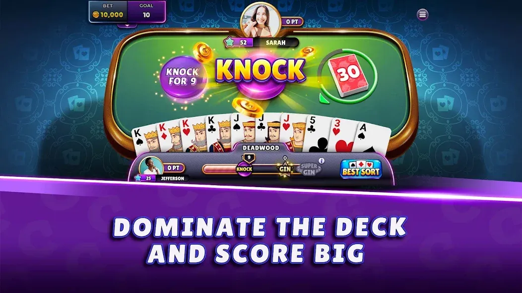 Gin Rummy Super - Card Game — скриншот 2