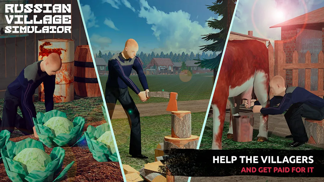 Russian Village Simulator 3D — скриншот 3