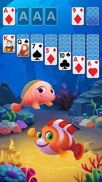 Solitaire Fish Klondike Card — скриншот 1