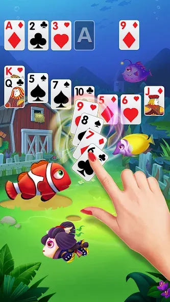 Solitaire Fish Klondike Card — скриншот 3