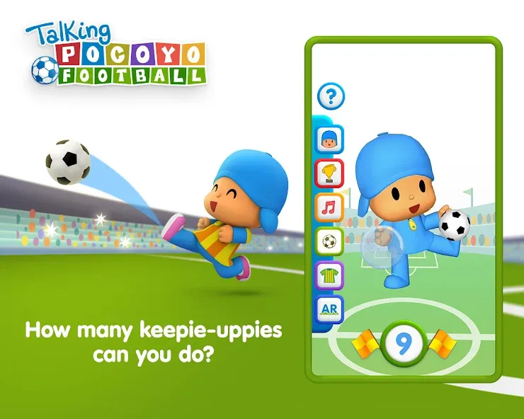 Talking Pocoyo Football — скриншот 1