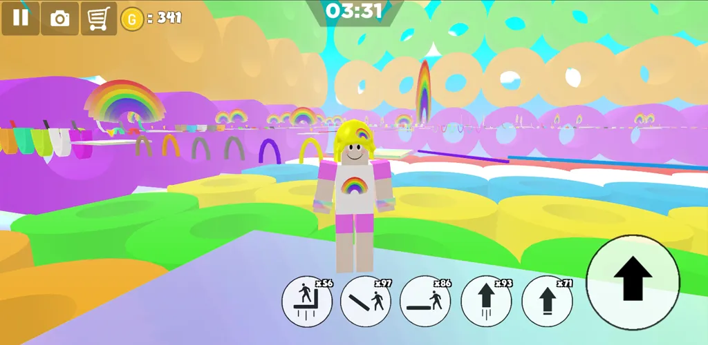 Rainbow Parkour sweet Girl — скриншот 4
