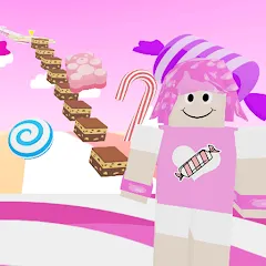 Скачать Candy Parkour Sweet girl MOD — Много денег и без рекламы