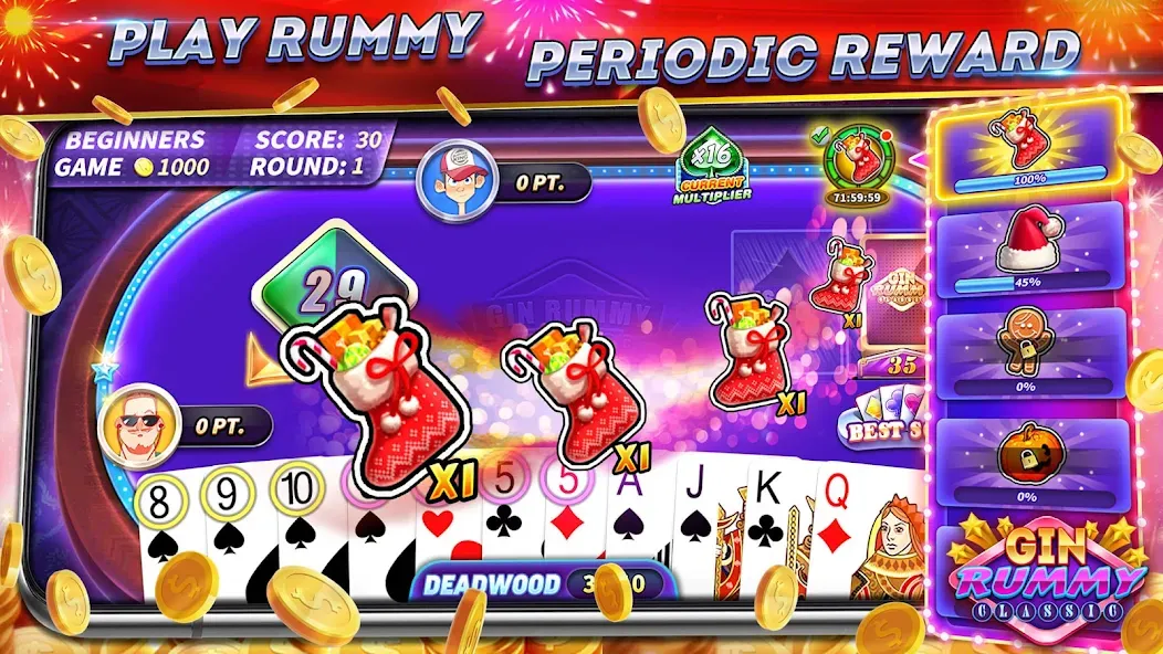 Gin Rummy Online & Offline — скриншот 1