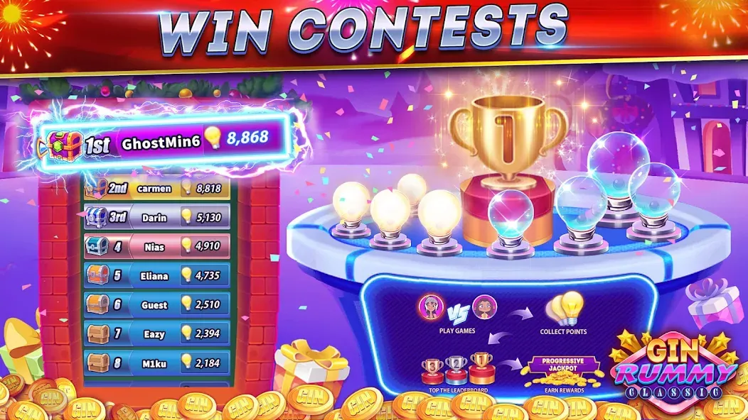Gin Rummy Online & Offline — скриншот 2