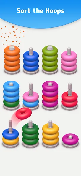 Color Sort 3D — Hoop Stack — скриншот 4