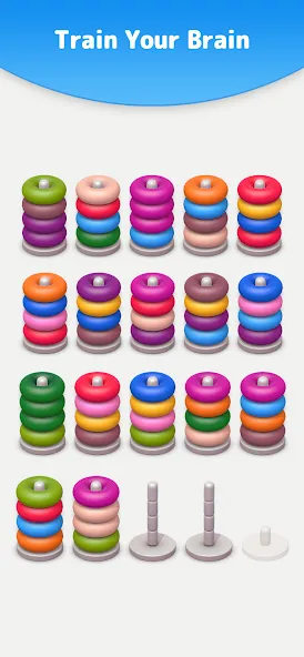 Color Sort 3D — Hoop Stack — скриншот 5