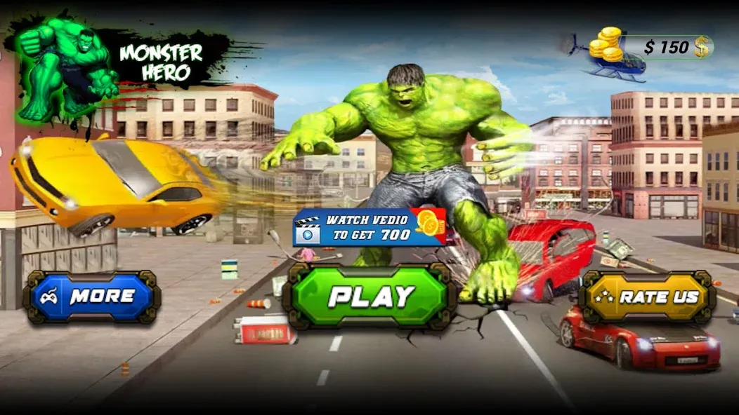 Monster Superhero: Green Fight — скриншот 1