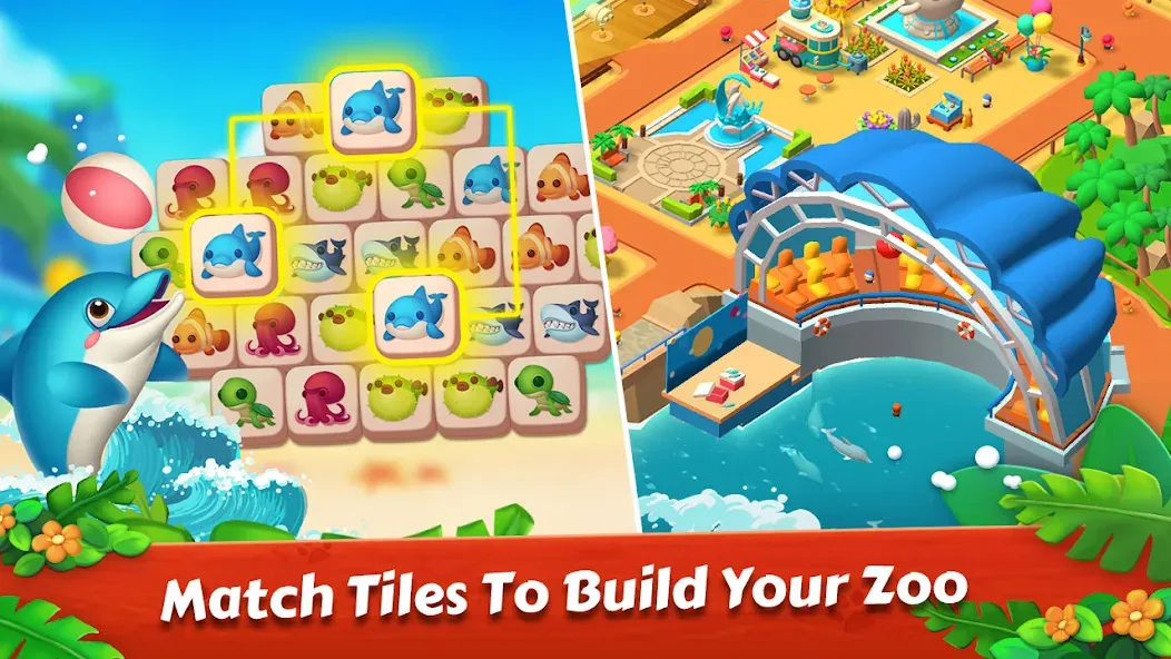 Zoo Tile - Match Puzzle Game — скриншот 2 Zoo Tile - Match Puzzle Game — скриншот 2