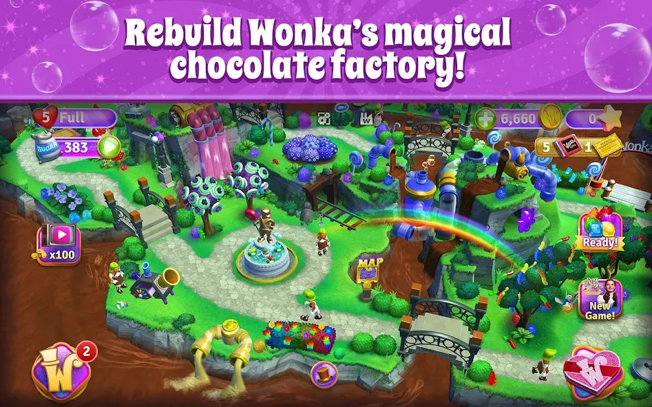 Wonka's World of Candy Match 3 — скриншот 1
