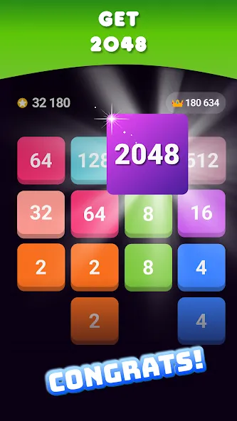 2048: Puzzle Game! Merge Block — скриншот 2