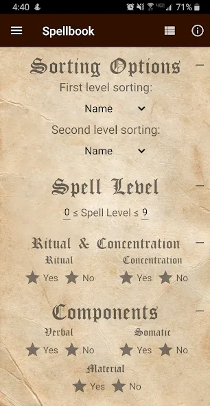 D&D Spellbook 5e — скриншот 2