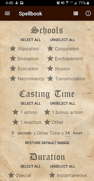 D&D Spellbook 5e — скриншот 3