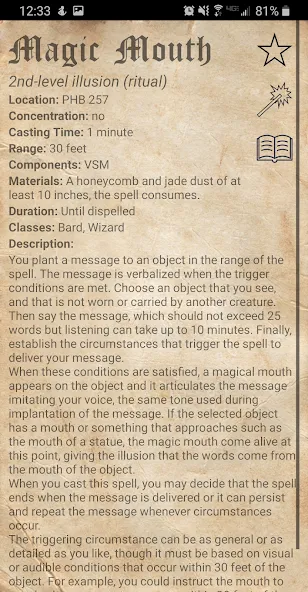D&D Spellbook 5e — скриншот 5