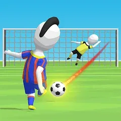 Скачать Stickman Freekick: Soccer game — Много денег