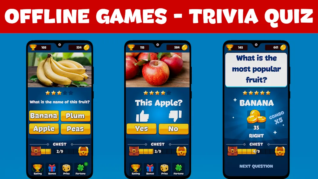 Trivia Quiz: Fun Offline Games — скриншот 1 Trivia Quiz: Fun Offline Games — скриншот 1