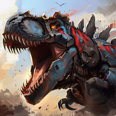 Скачать Mech War: Jurassic Dinosaur MOD на Андроид — Много денег и бессмертие