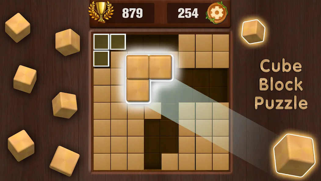 Wooden Cube Block Puzzle — скриншот 1 Wooden Cube Block Puzzle — скриншот 1