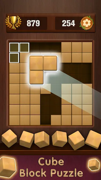 Wooden Cube Block Puzzle — скриншот 4 Wooden Cube Block Puzzle — скриншот 4