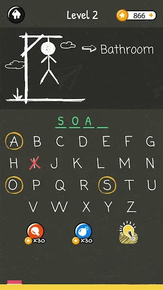 Hangman Words:Two Player Games — скриншот 3