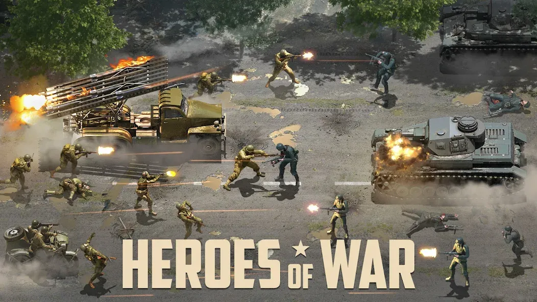 Heroes of War: Idle army game — скриншот 1