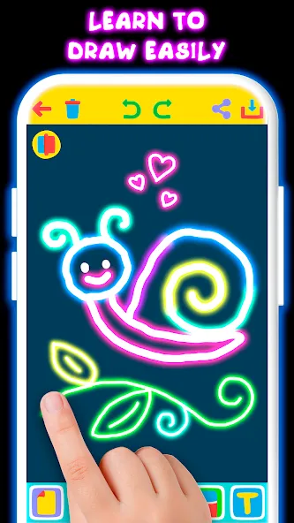 Drawing For Kids - Glow Draw — скриншот 3