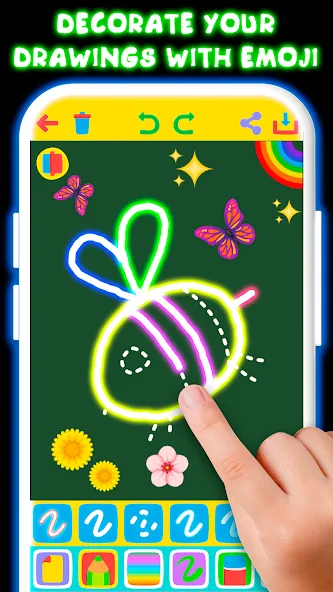 Drawing For Kids - Glow Draw — скриншот 5