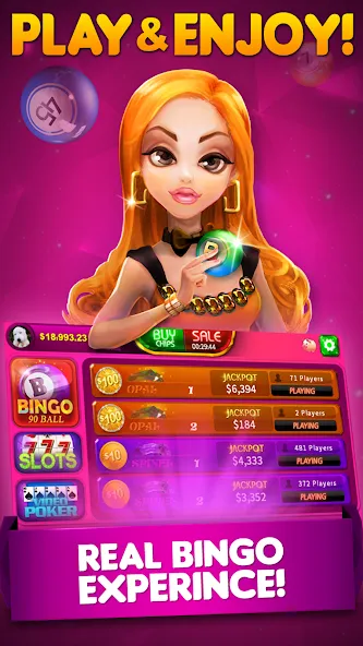 Bingo 90 Live : Vegas Slots — скриншот 1